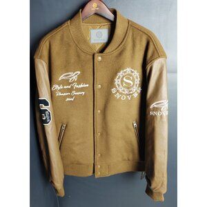 SNOVER Men’s Brown Bomber Jacket Size XL – Signature Premium Outerwear NWT